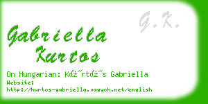 gabriella kurtos business card